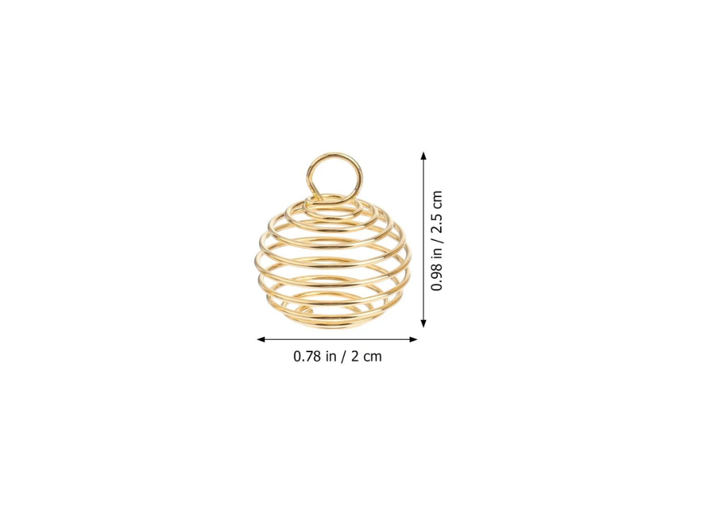 Crystal Spiral Cage Holder Gold or Silver