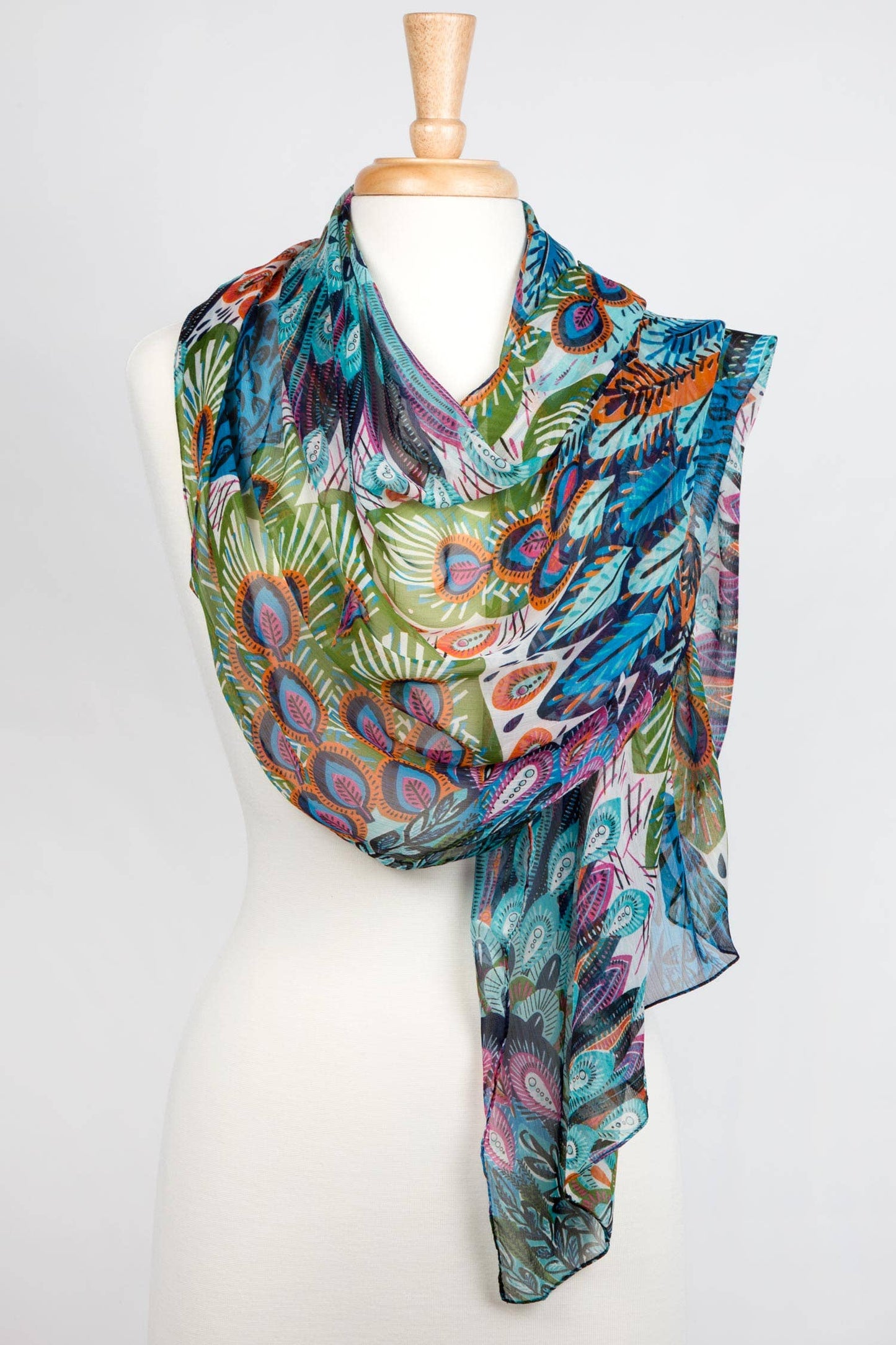 Peacock Pattern Scarf