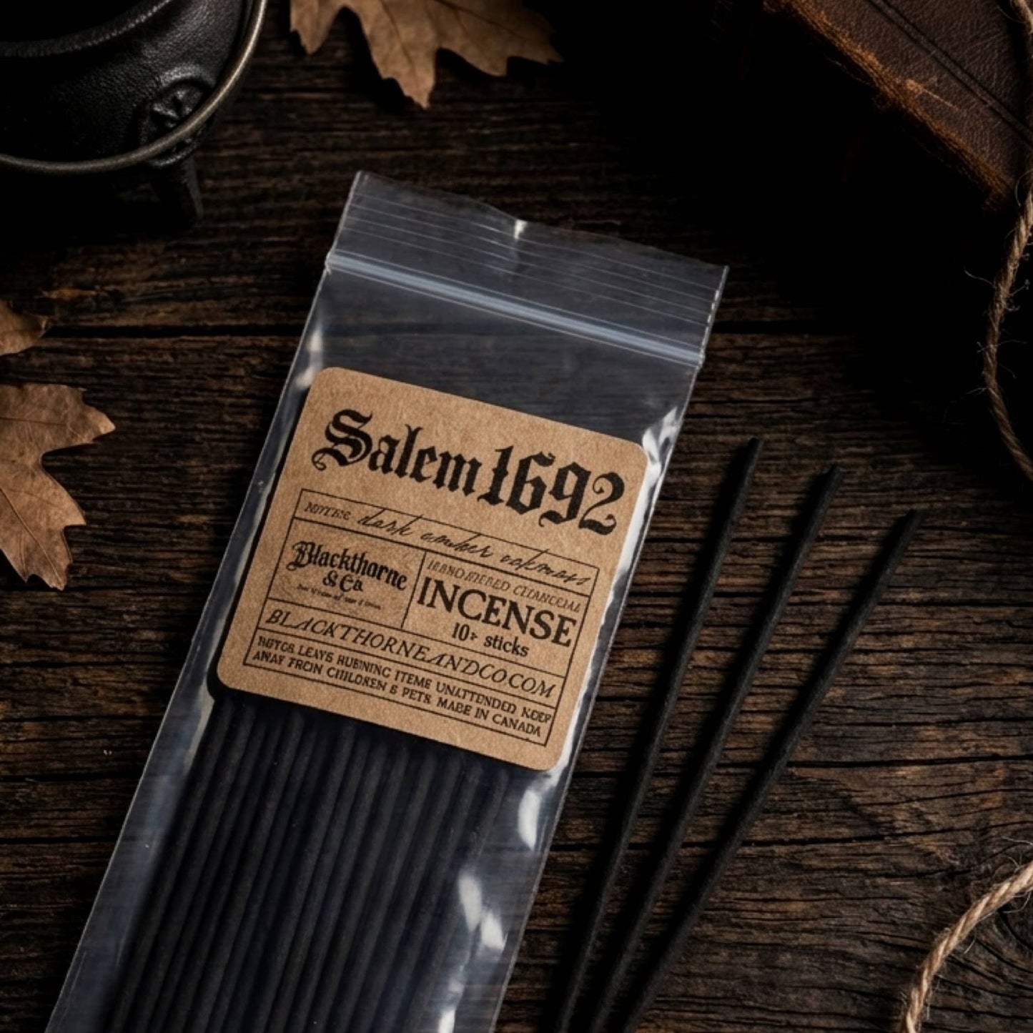 Salem 1692 incense sticks |  vegan gothic ritual incense