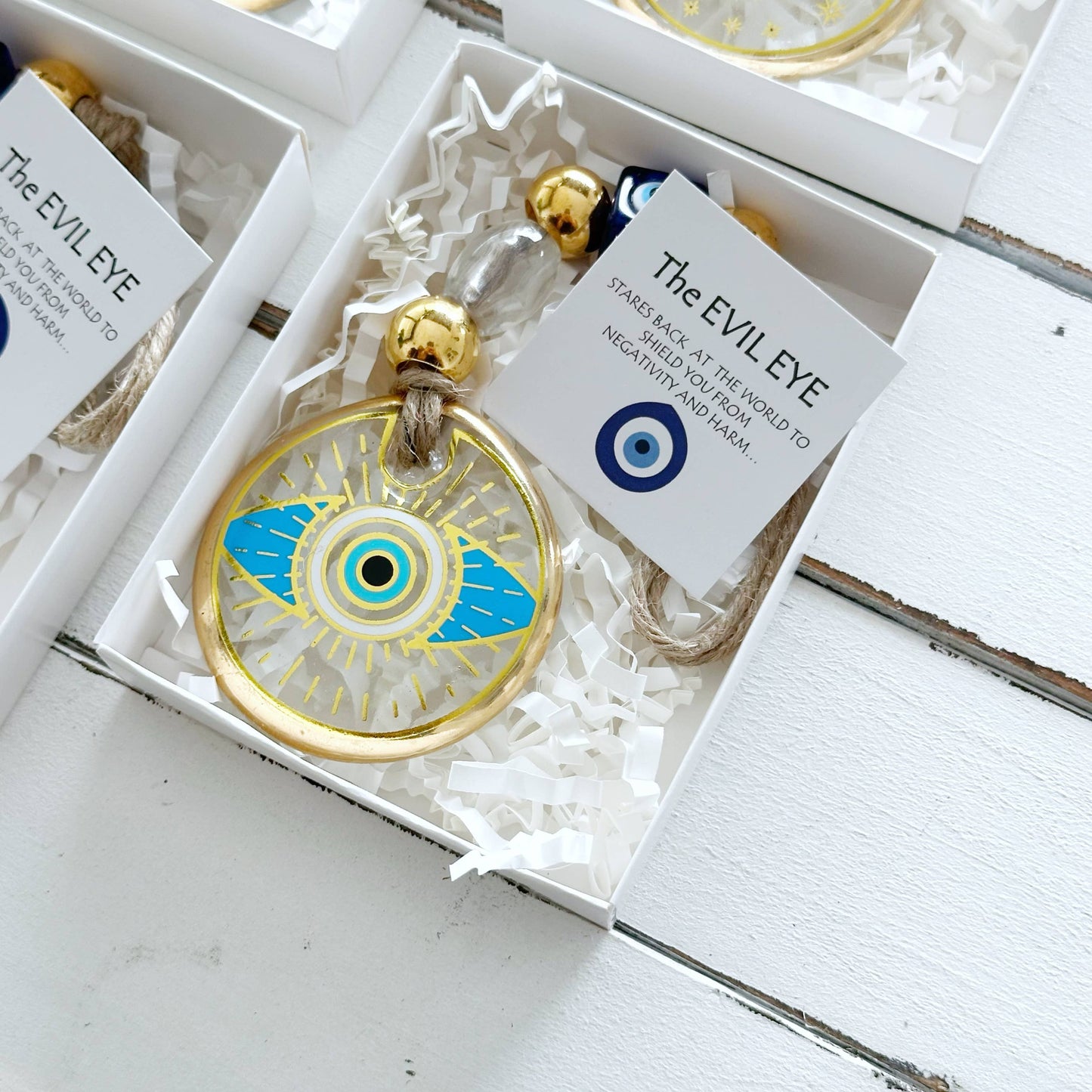 Evil Eye Wall Hanging, Gold Evil Eye Wall Decor, Protection: Style 1
