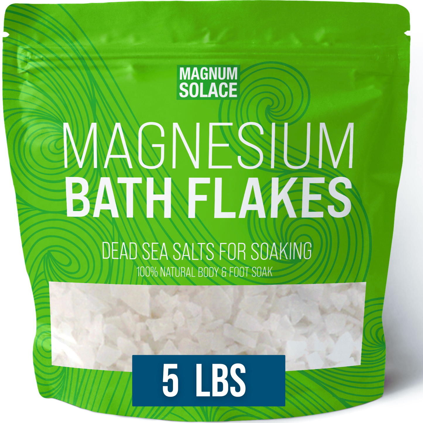 Magnesium Bath Flakes, Dead Sea Bath Salts, Bath Soak: 3LB