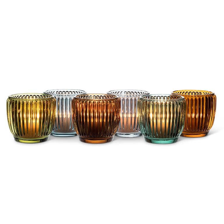 Small Ribbed Votive-3"D