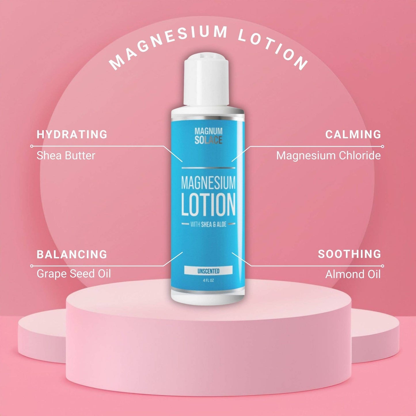 Magnesium Lotion - Restless Legs & Muscle Pain Relief: Clary Sage 4oz