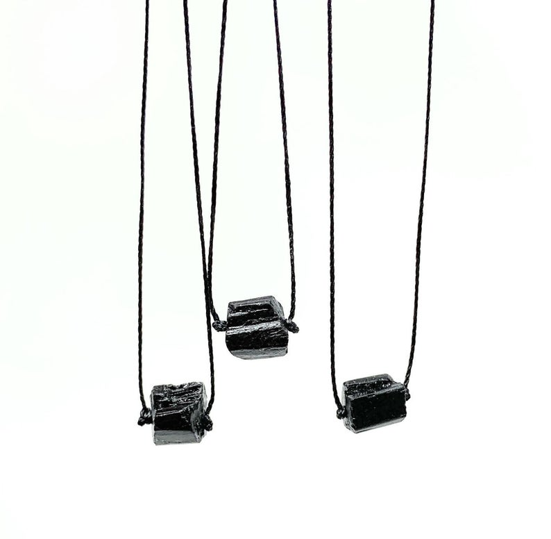 Raw Black Tourmaline Necklace