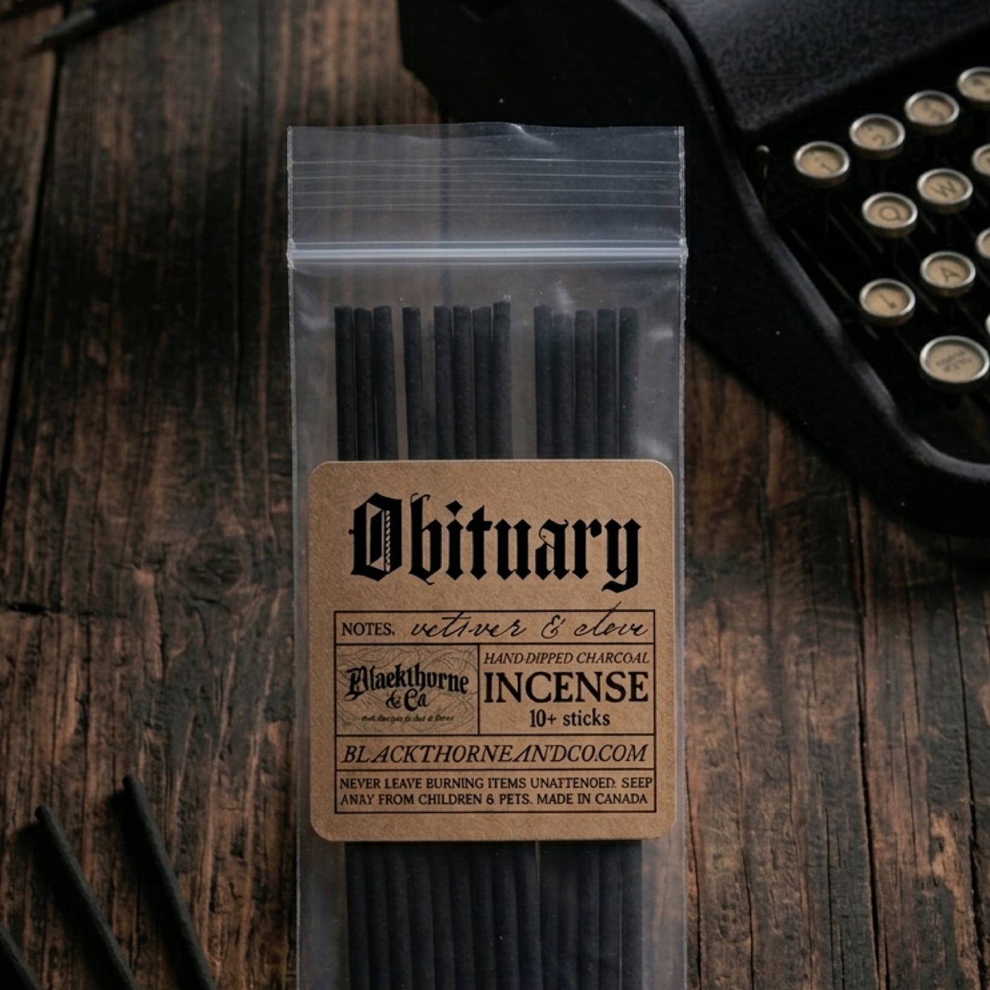 Obituary incense sticks |  vegan gothic ritual incense