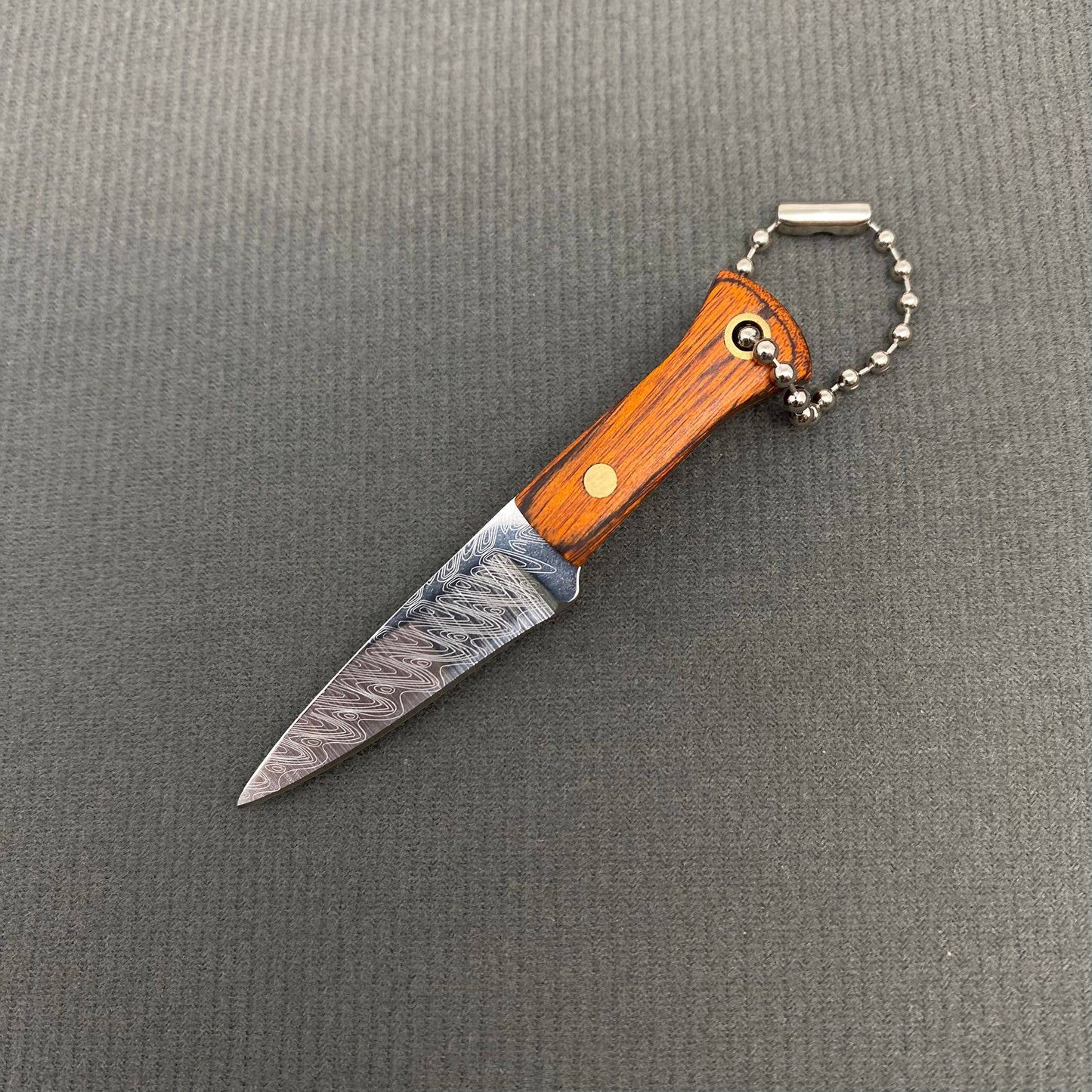 Textured Stainless Steel Portable Knife with Protective Cover