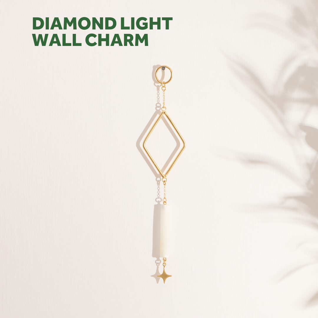 Diamond Light Selenite Crystal Wall Charm