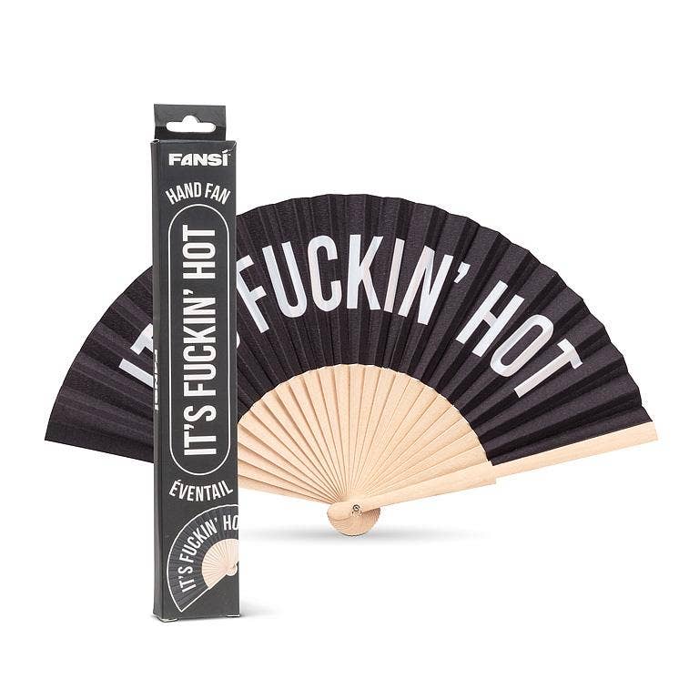IT'S F*CKIN' HOT Hand Fan-Black-16"W