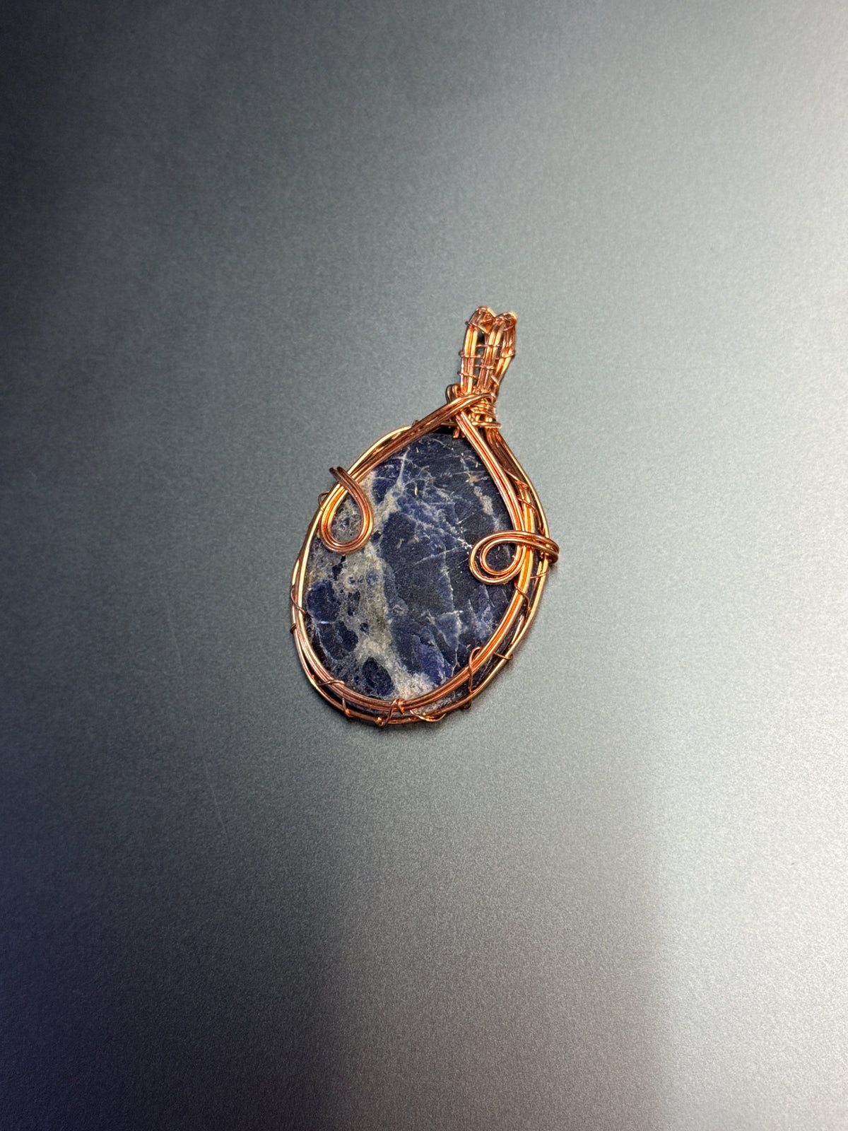 Copper Wire Wrapped Pendant