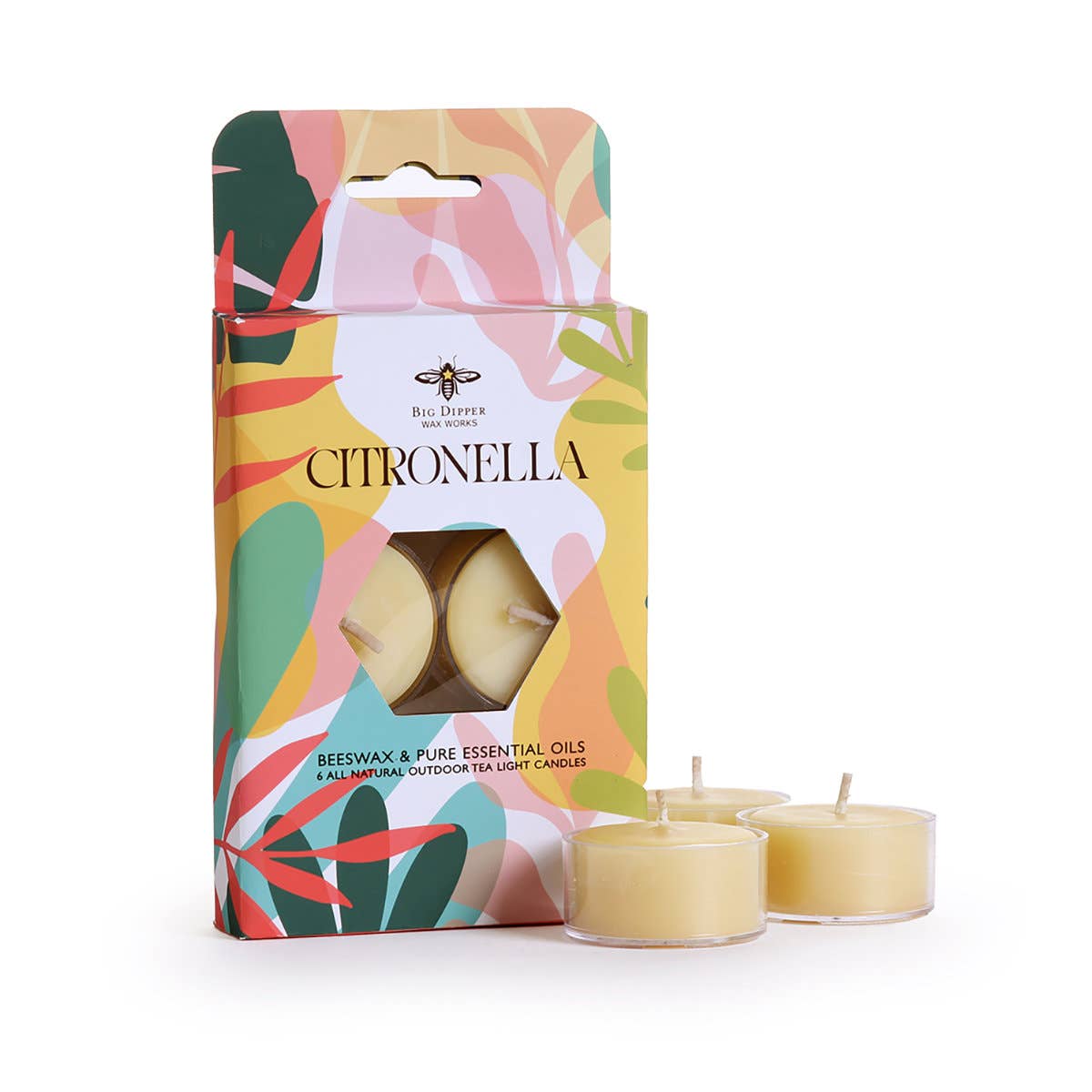 Citronella Tea Lights – Beeswax Blend – Case of 6 Packs (8)