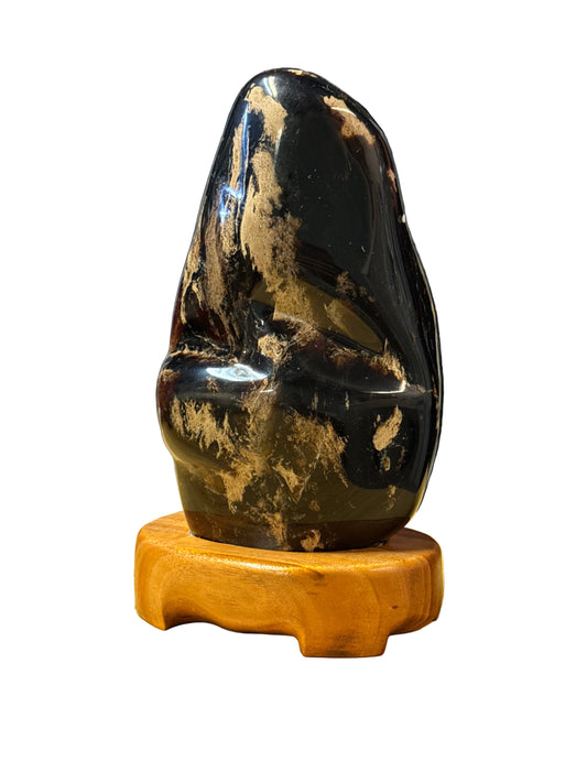 Amber Freeform Large On Stand