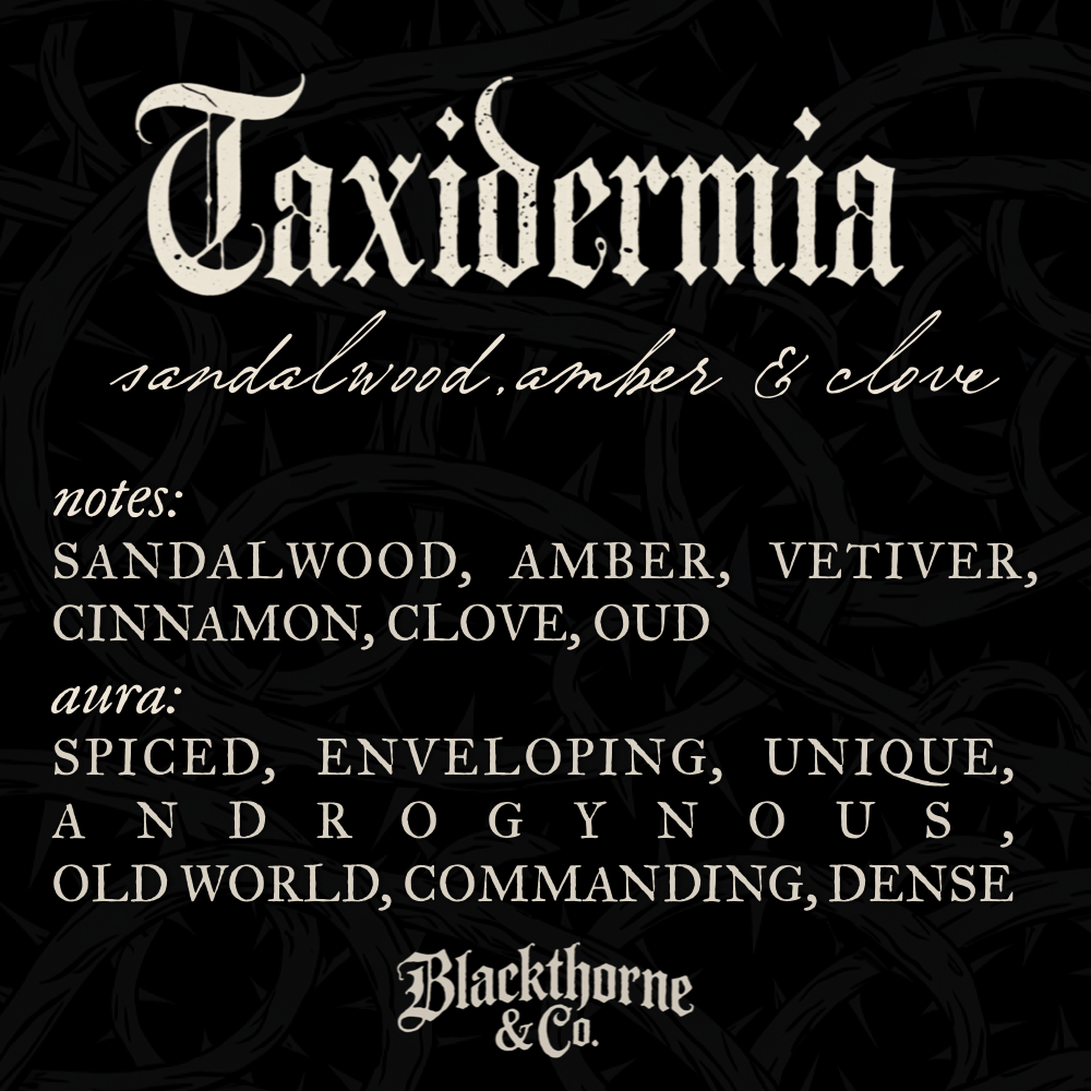 Taxidermia incense sticks |  vegan gothic ritual incense