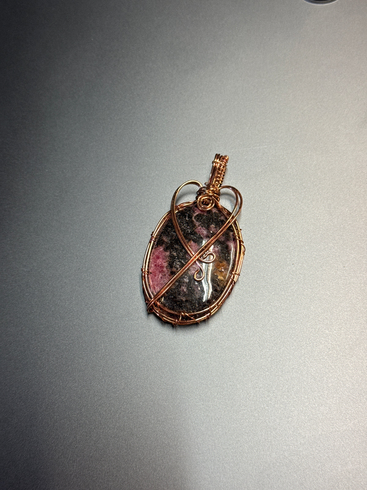 Copper Wire Wrapped Pendant