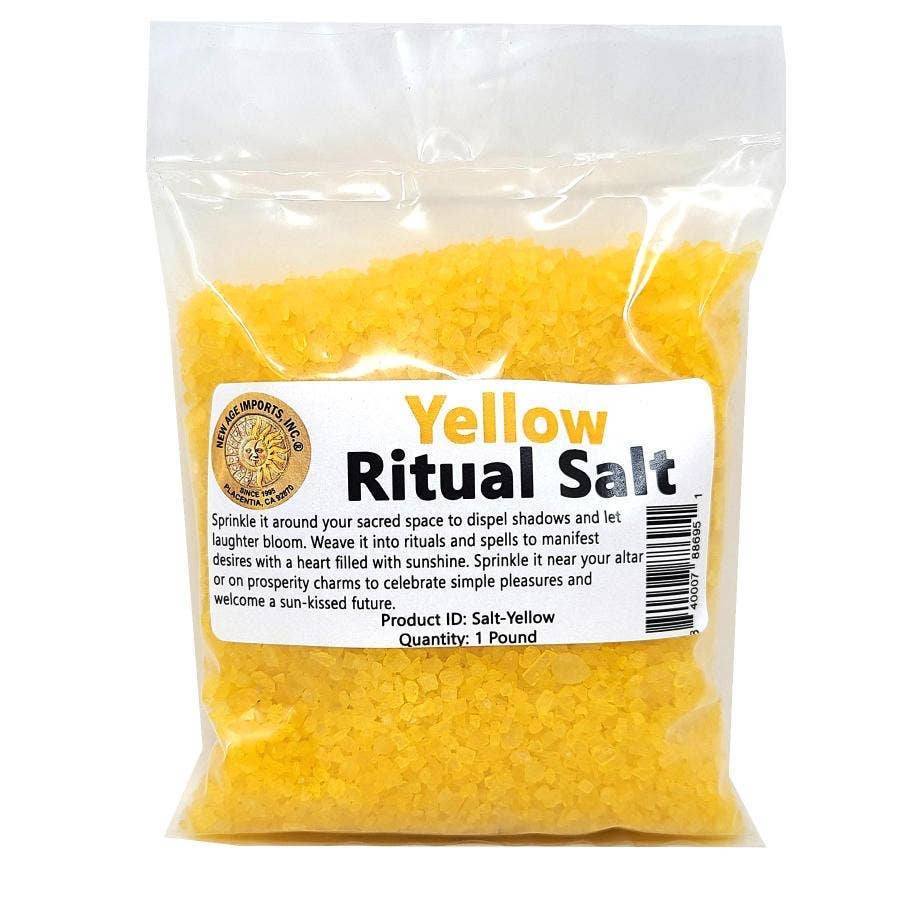 Yellow Ritual Salt 1 lb Packaged (2mm-3mm Salt Size)