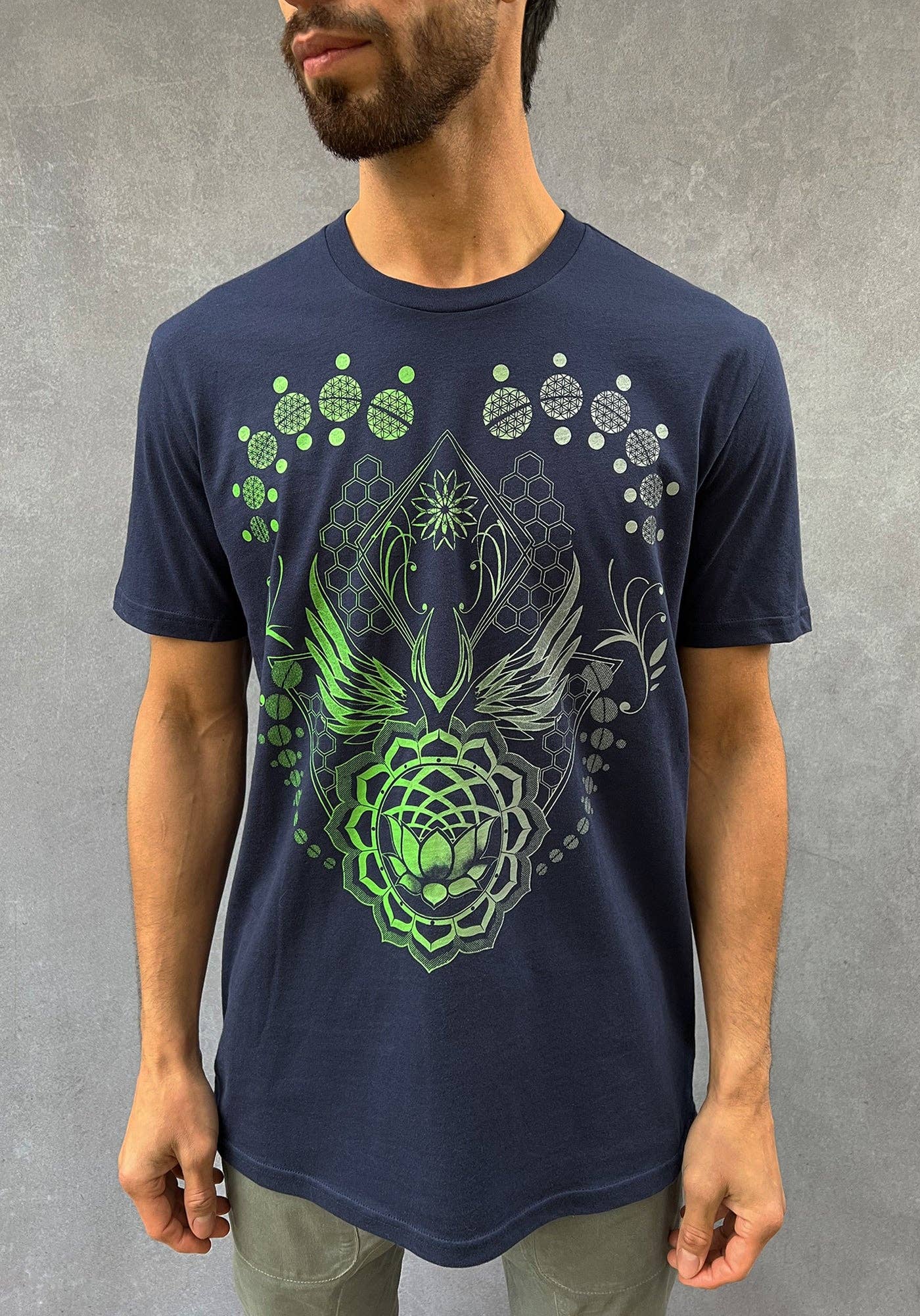 Lotus World Shirt Blue or Olive
