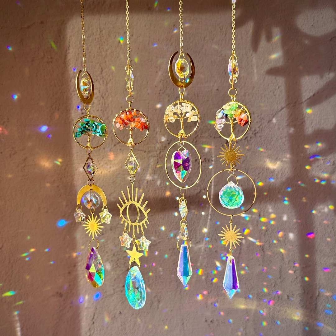 Tree of Life Suncatchers – Spiritual Chakra Crystal Decor
