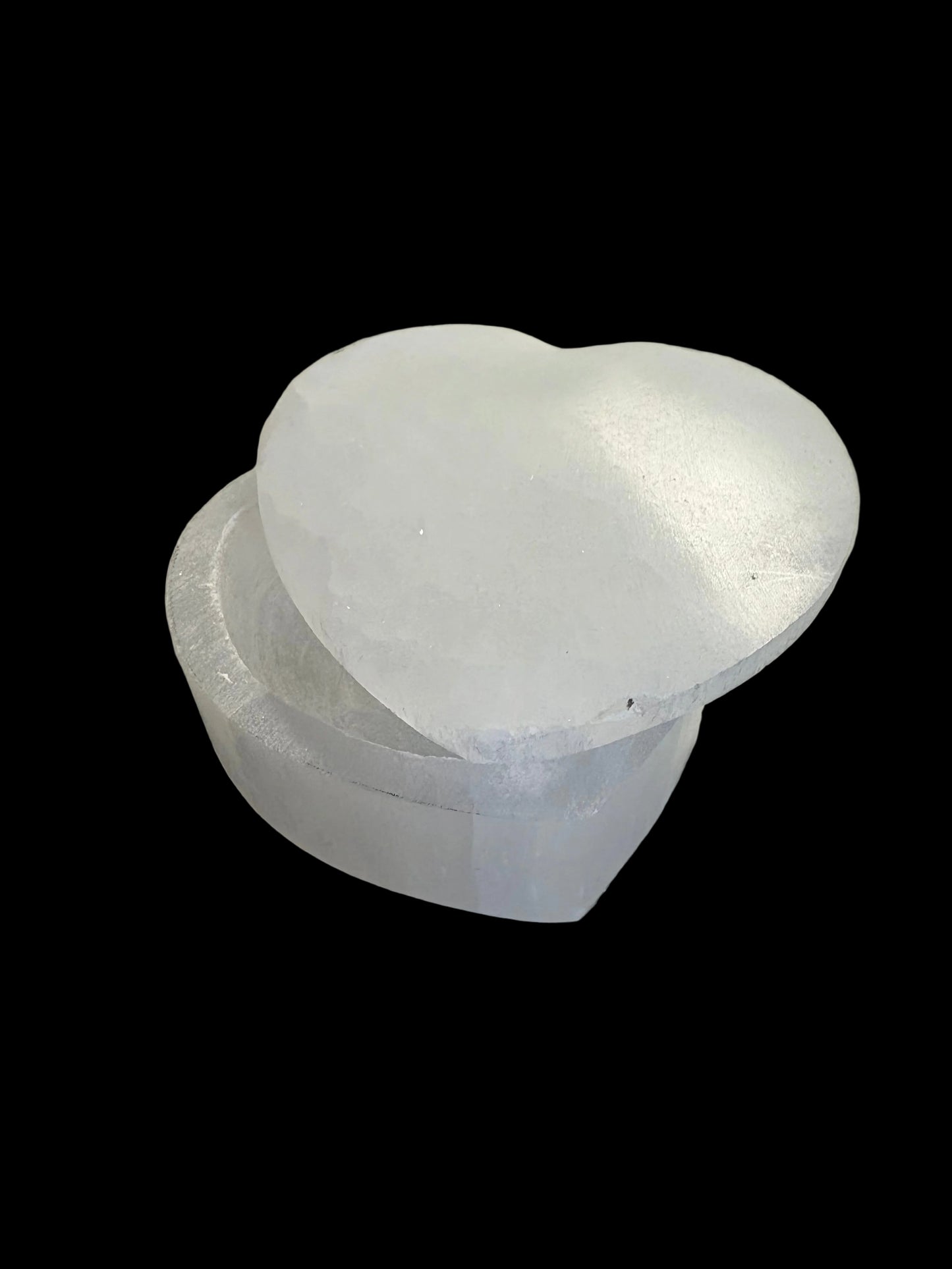 Selenite Heart Box with Lid