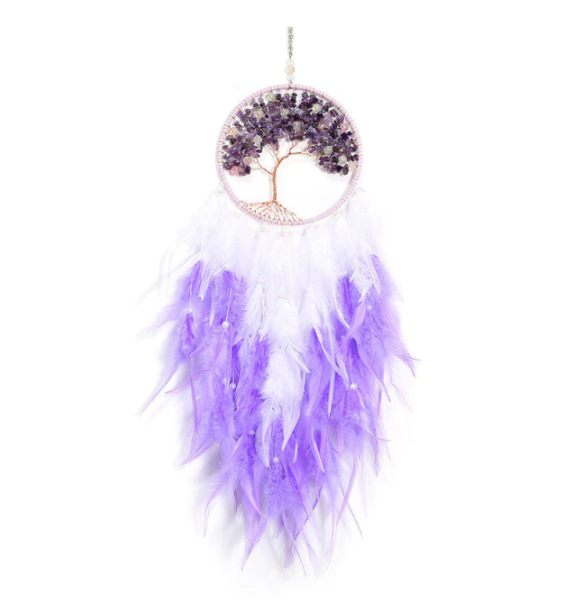 Modern Handmade Beaded Dreams Catcher: Chocolate