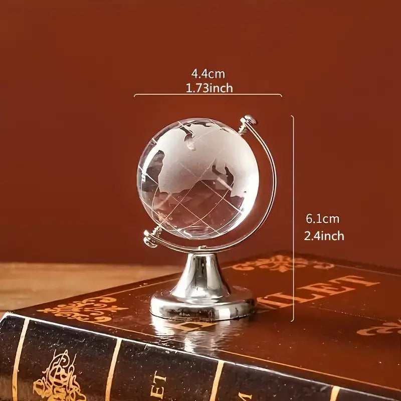 Mini Crystal Globe World Map Ornament