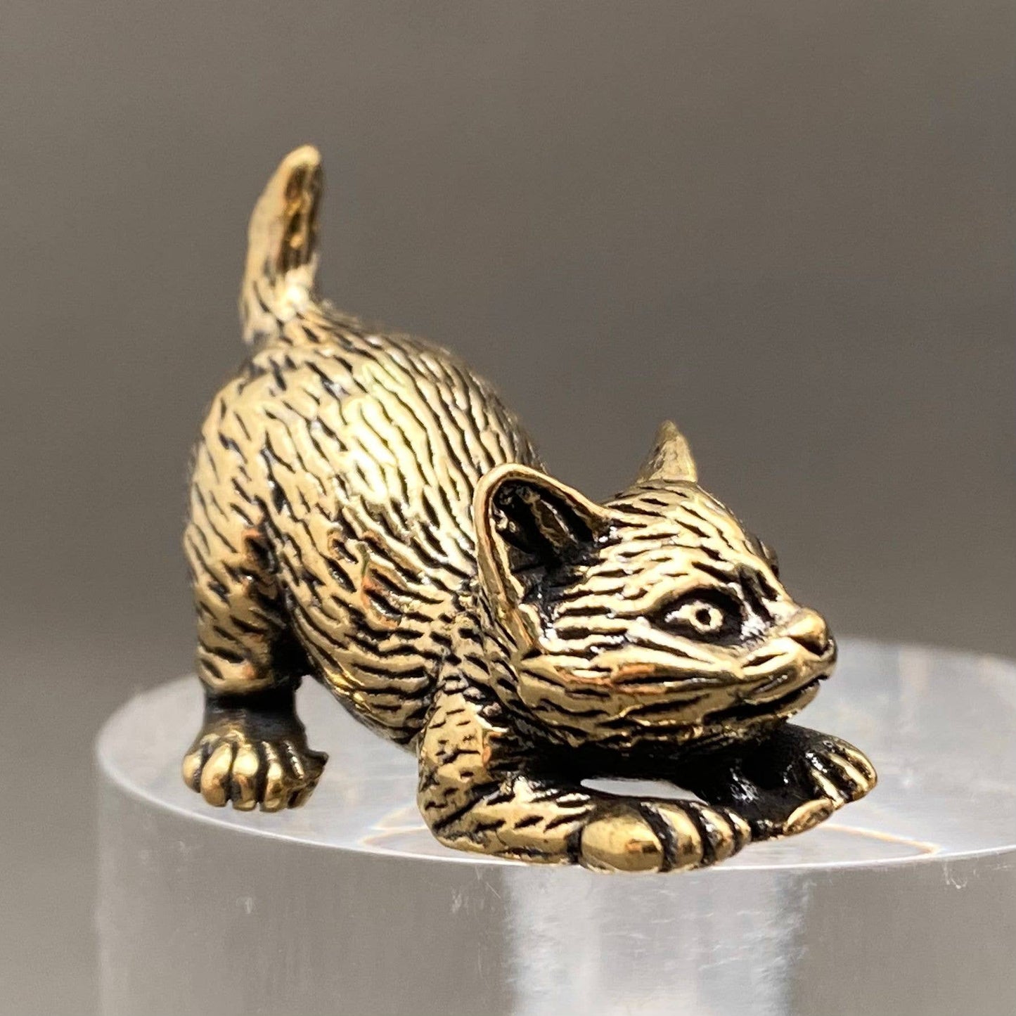 Brass Lying Kitten Crafts Decoration Desktop Ornaments