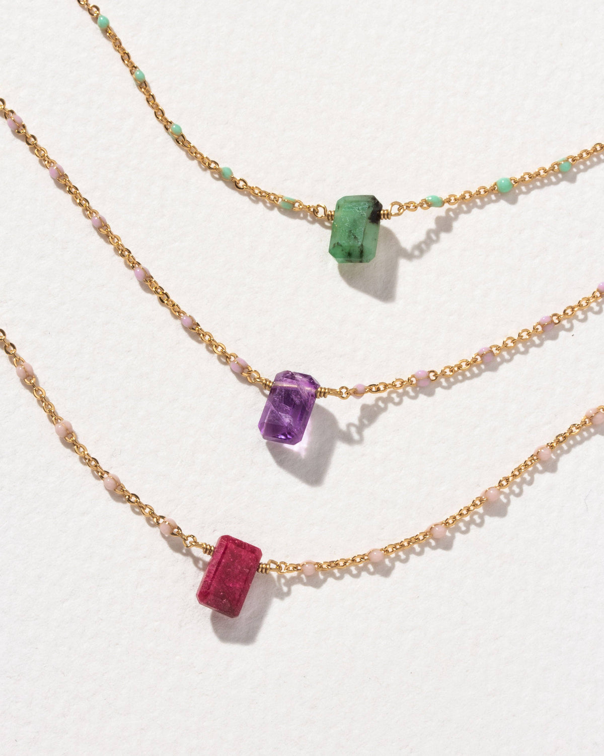 Prism Gems Birthstone Necklace - July