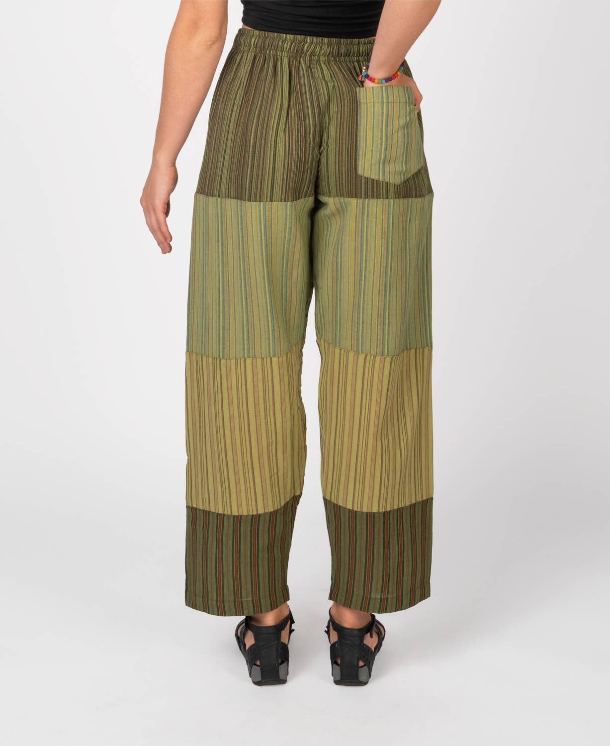 Patchwork Pants - Green: XL