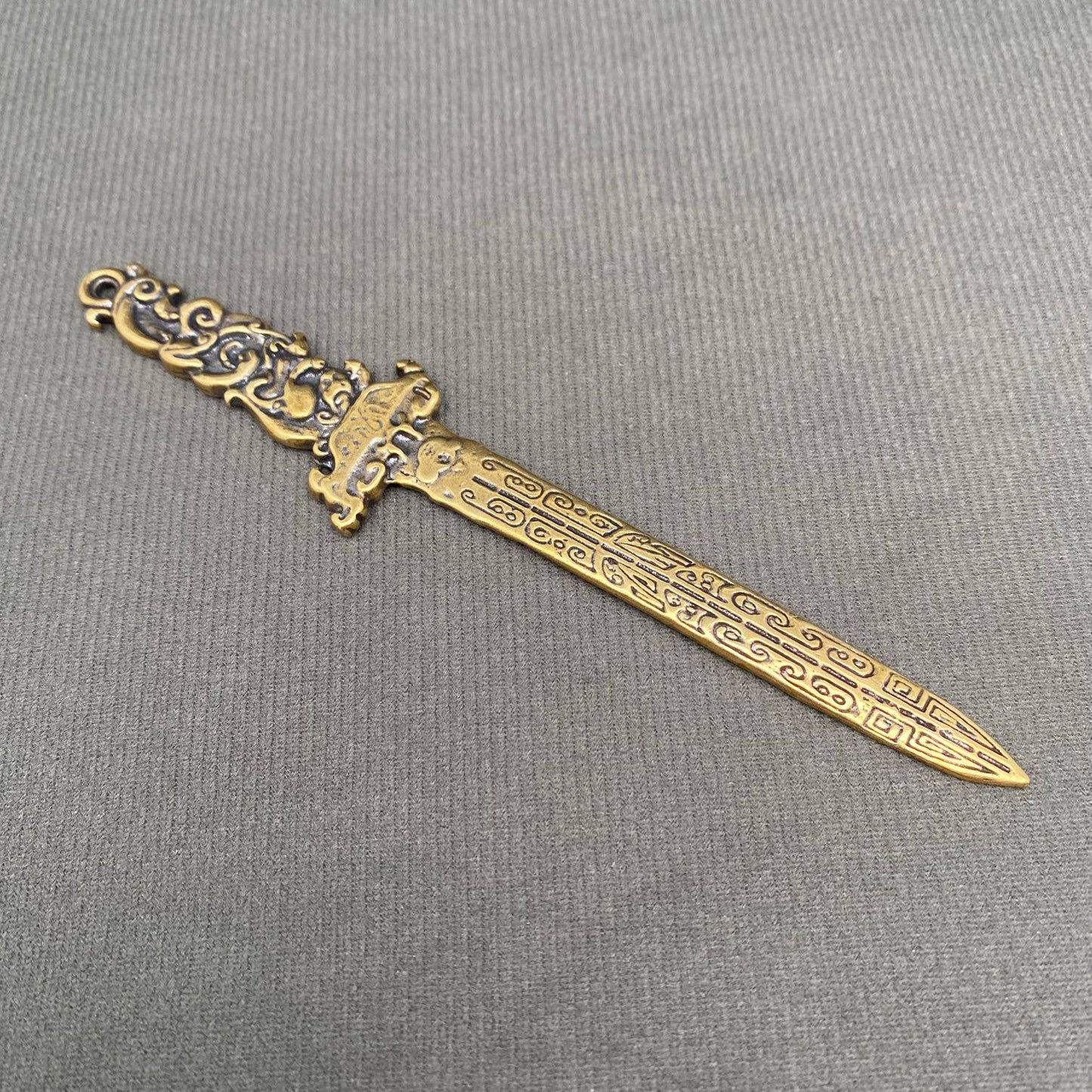 Brass Sword with Scabbard Crafts Decoration Desktop Ornaments