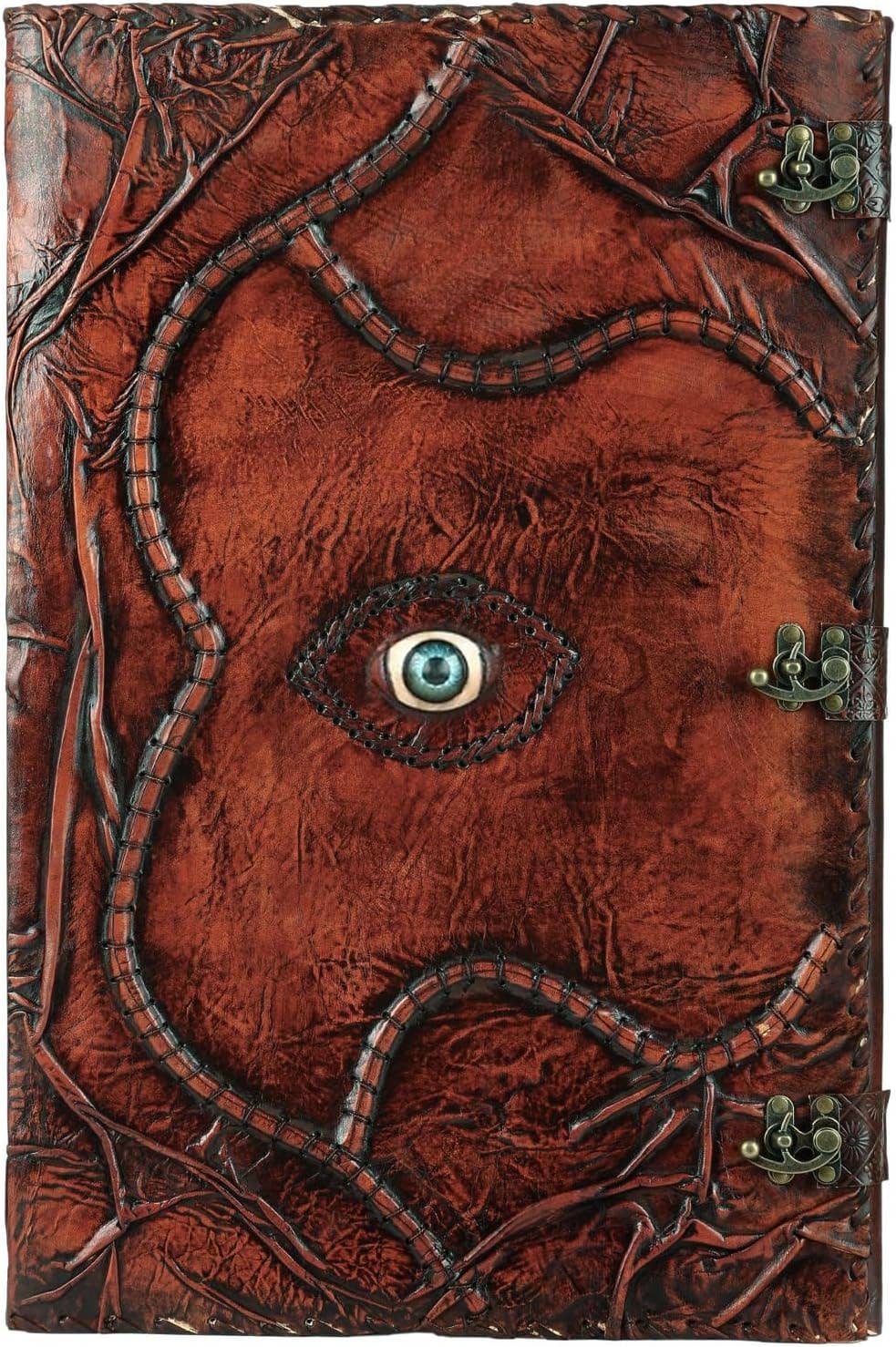 Hocus Pocus Spell Book – Leather Journal with Third Eye
