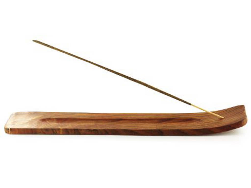 Plain Wooden Incense Holder 10"