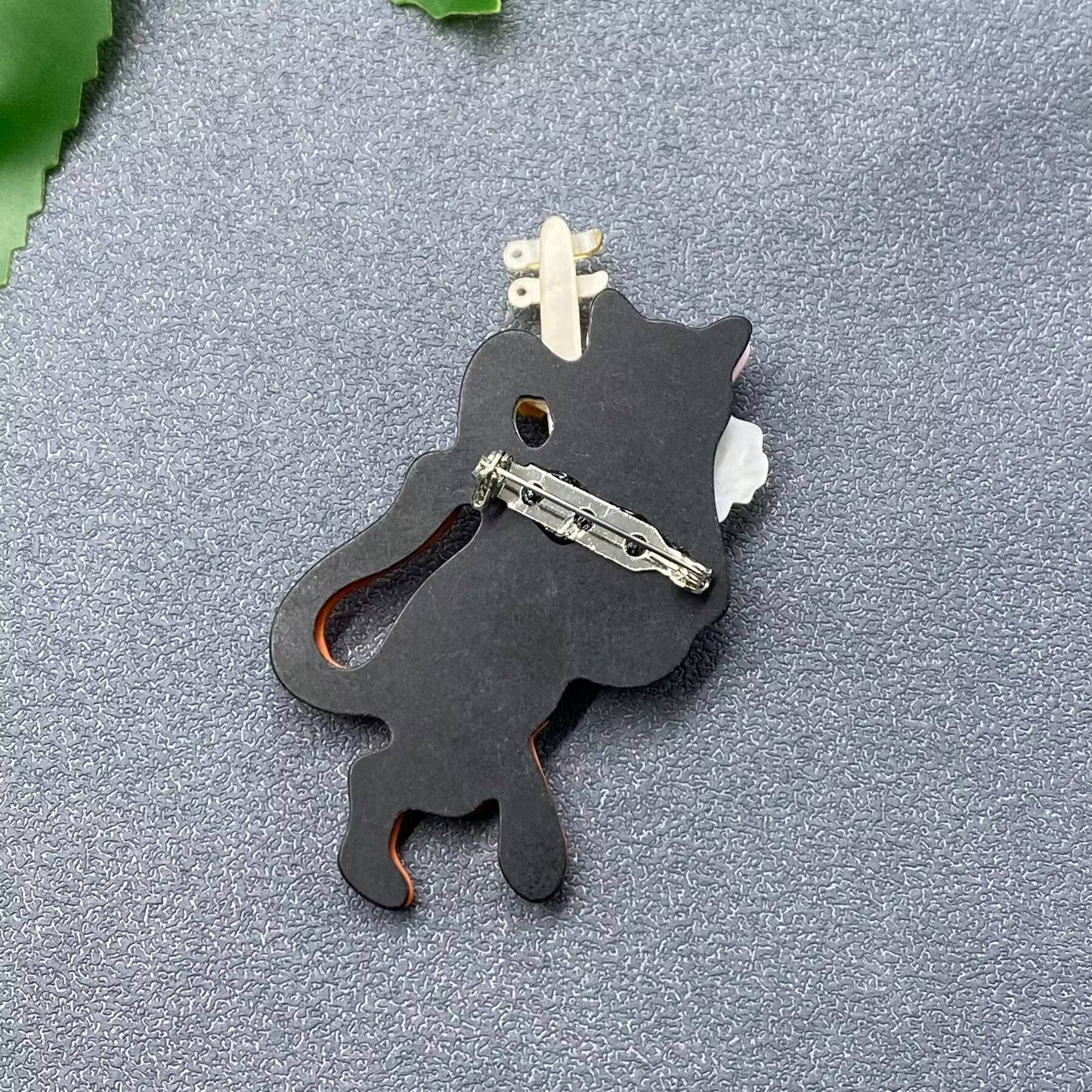 Cat Playing Musical Instruments Acrylic Brooch