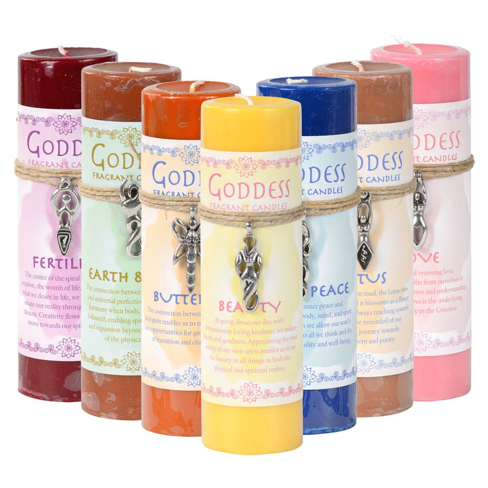 Goddess Pewter Pendant Candles