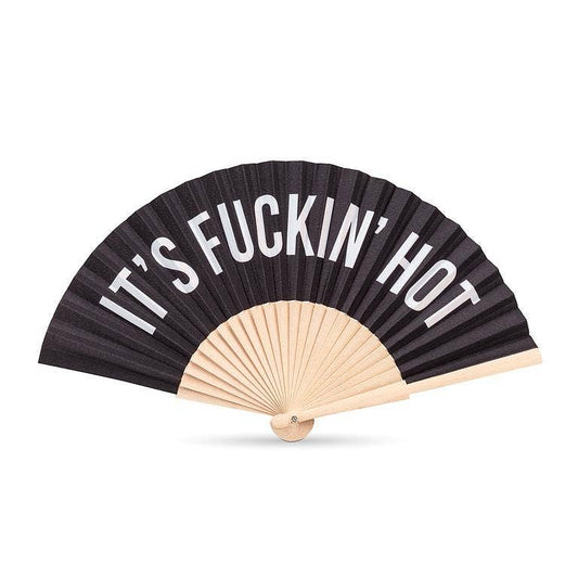 IT'S F*CKIN' HOT Hand Fan-Black-16"W