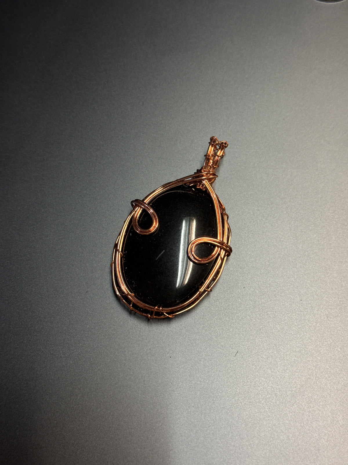 Copper Wire Wrapped Pendant