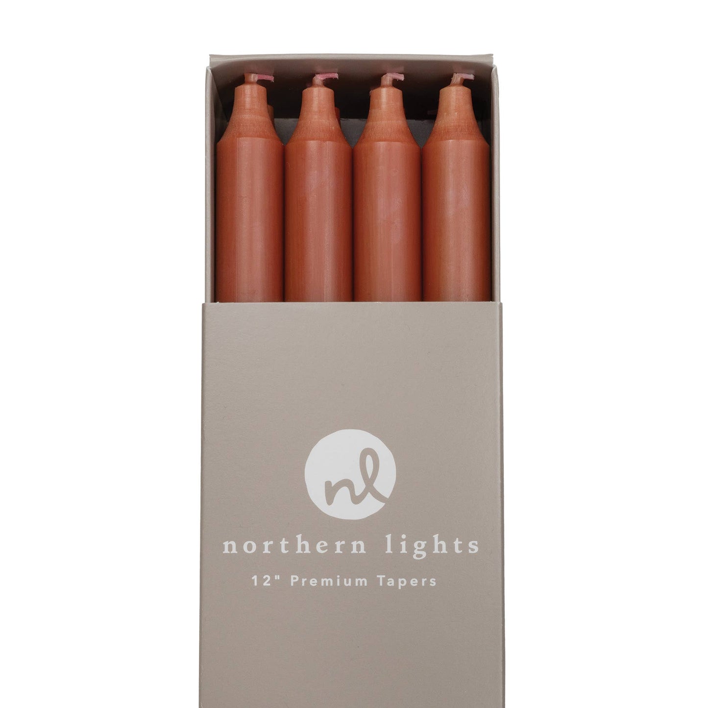 12" Taper Candles - 12pc Box: Pure White