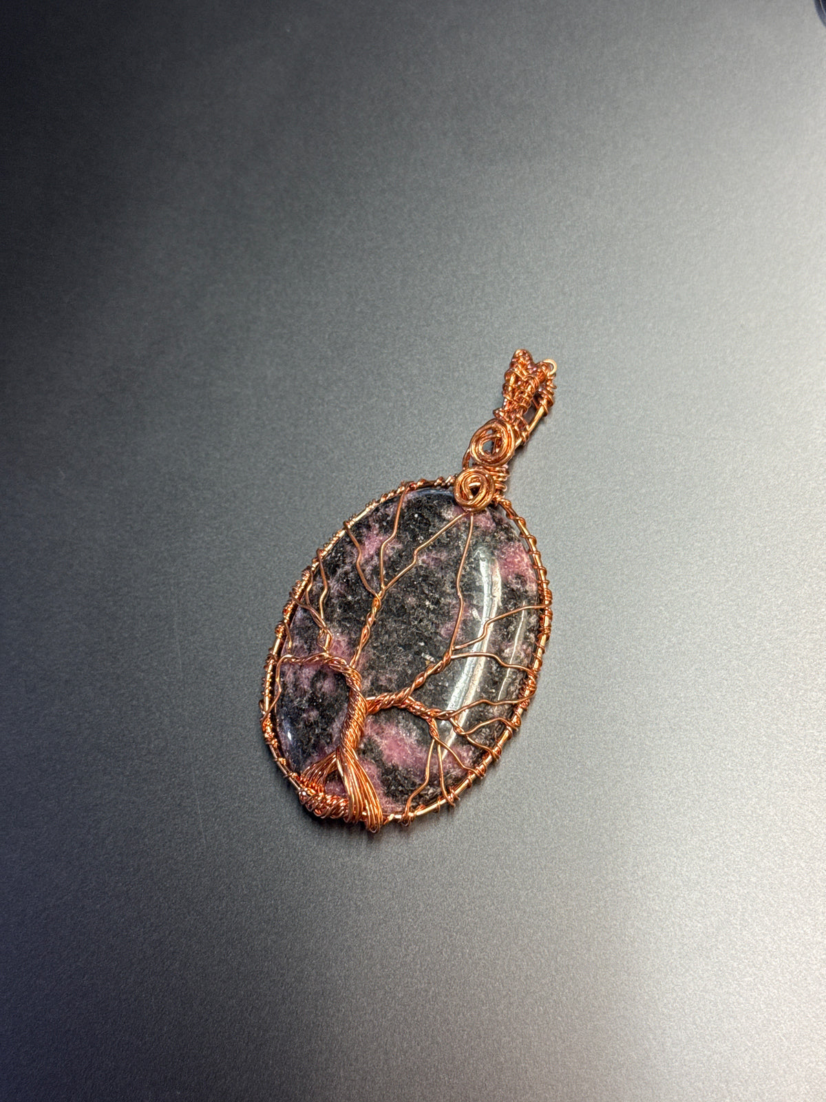 Copper Wire Wrapped Pendant