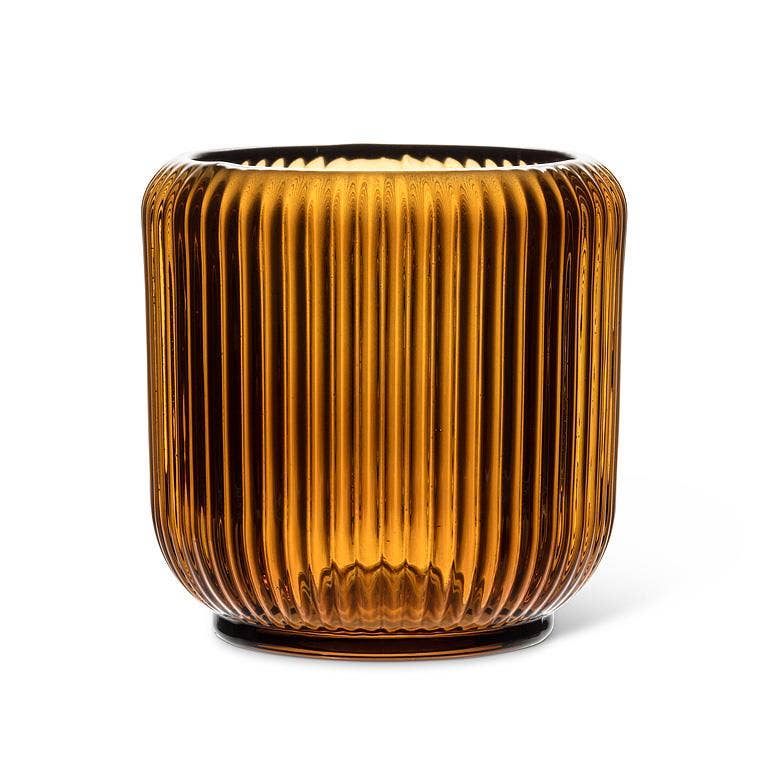 Large Ribbed Votive-3.25"D