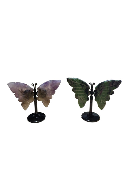 Butterfly on Stand Various Stones