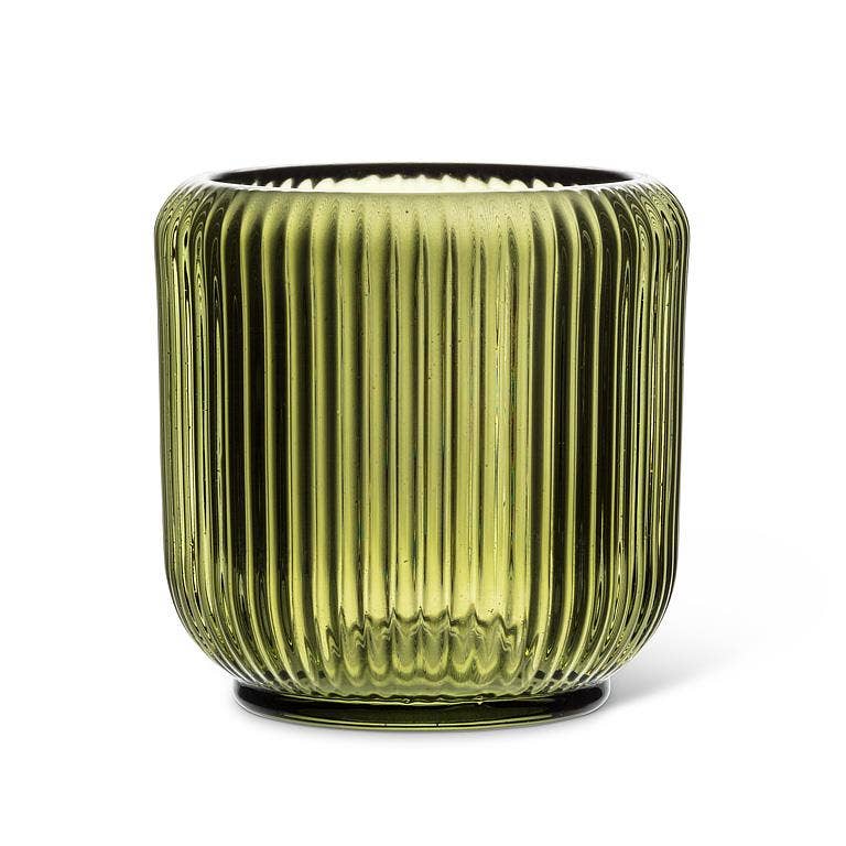 Large Ribbed Votive-3.25"D