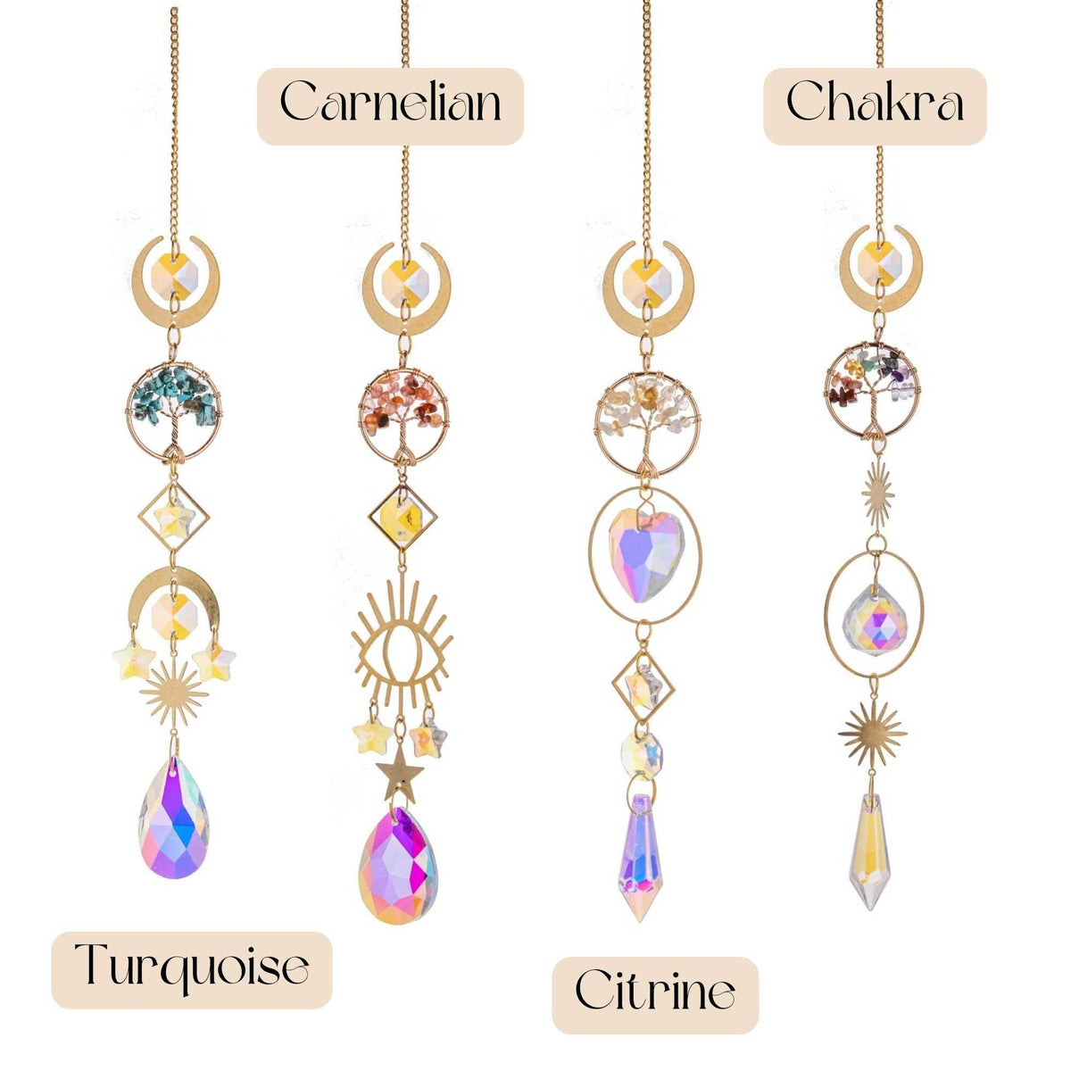 Tree of Life Suncatchers – Spiritual Chakra Crystal Decor