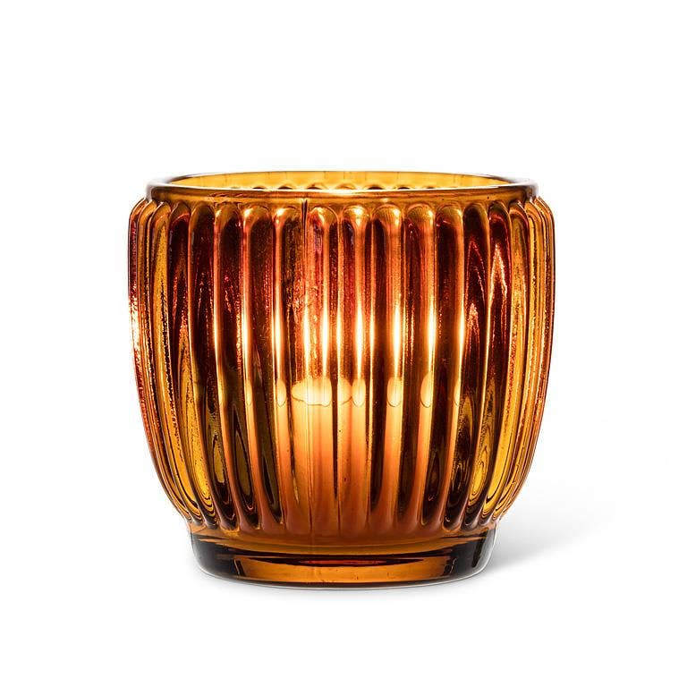 Small Ribbed Votive-3"D