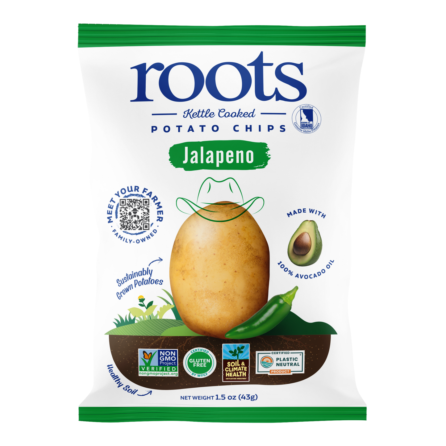 Roots Potatoe Chips 1.5 oz bags