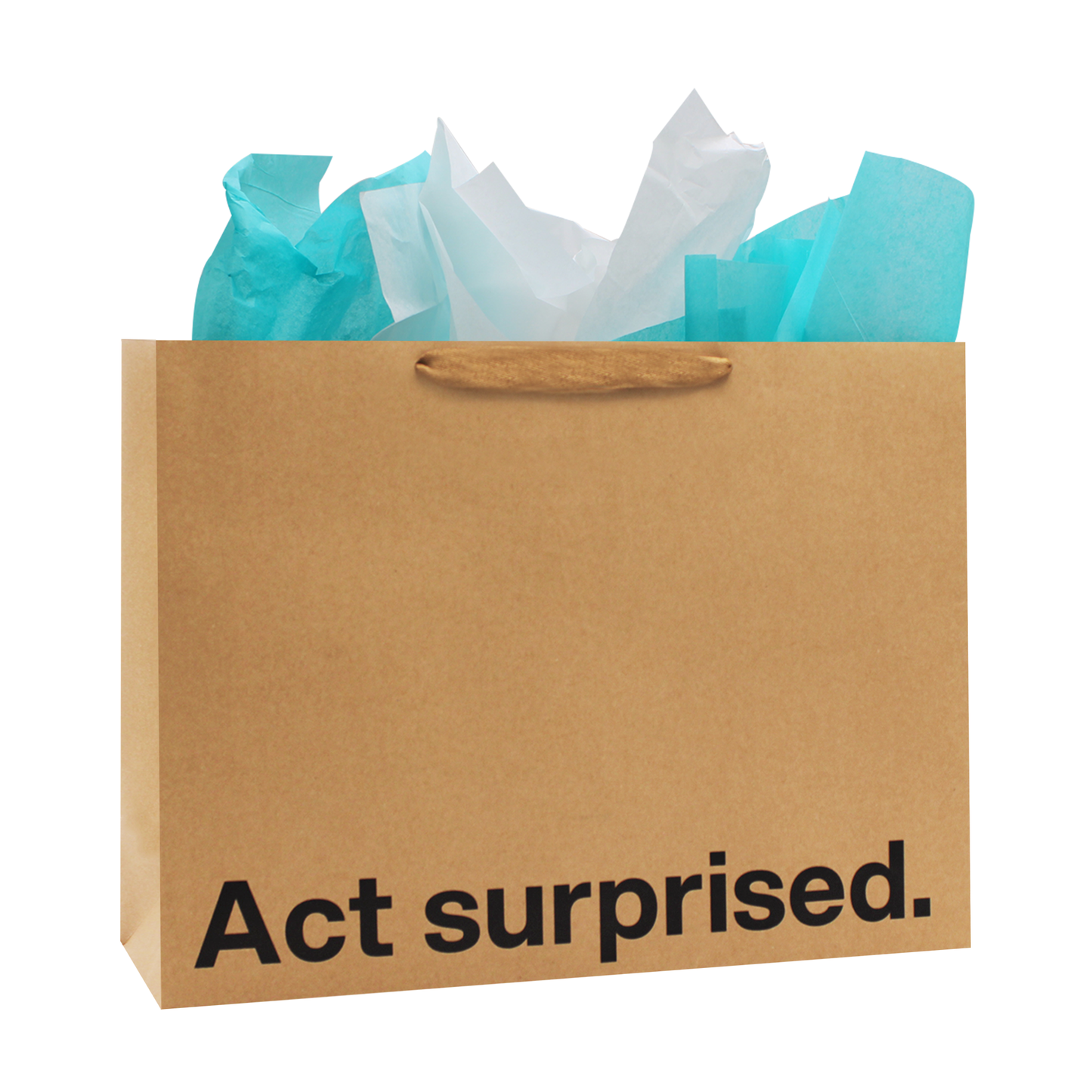 Act Surprised Funny Large Gift Bag