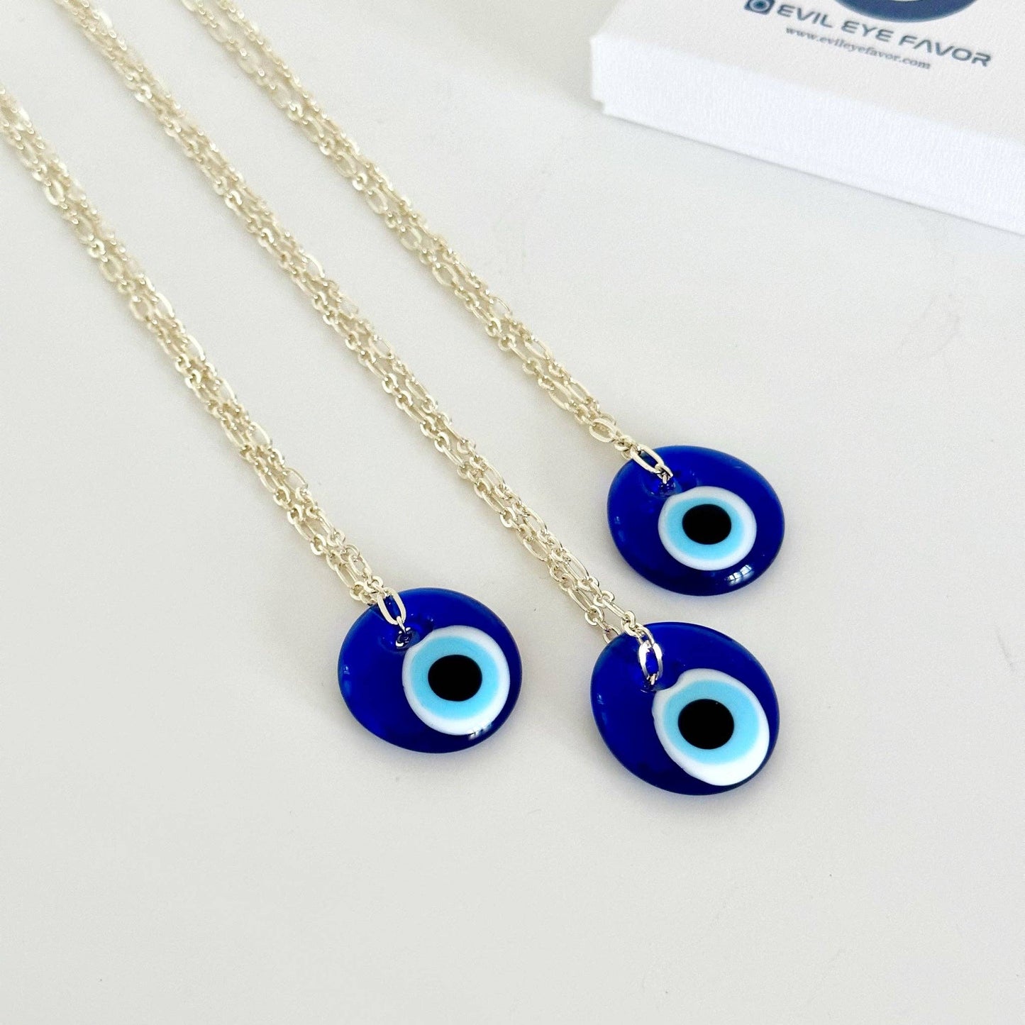 Blue Glass Evil Eye Necklace