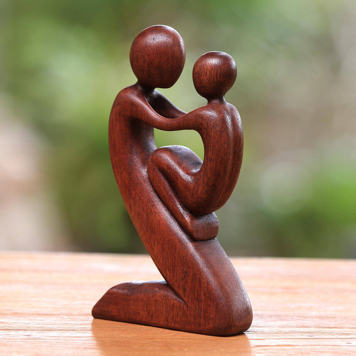 Playful Father Wood sculpture