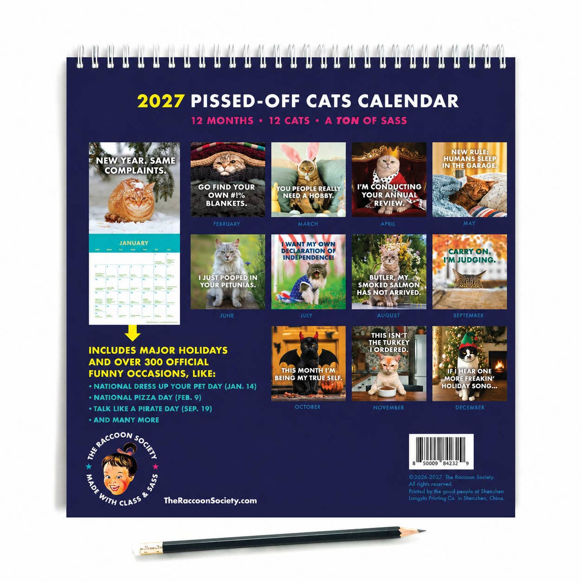 2027 Pissed Off Cats Calendar