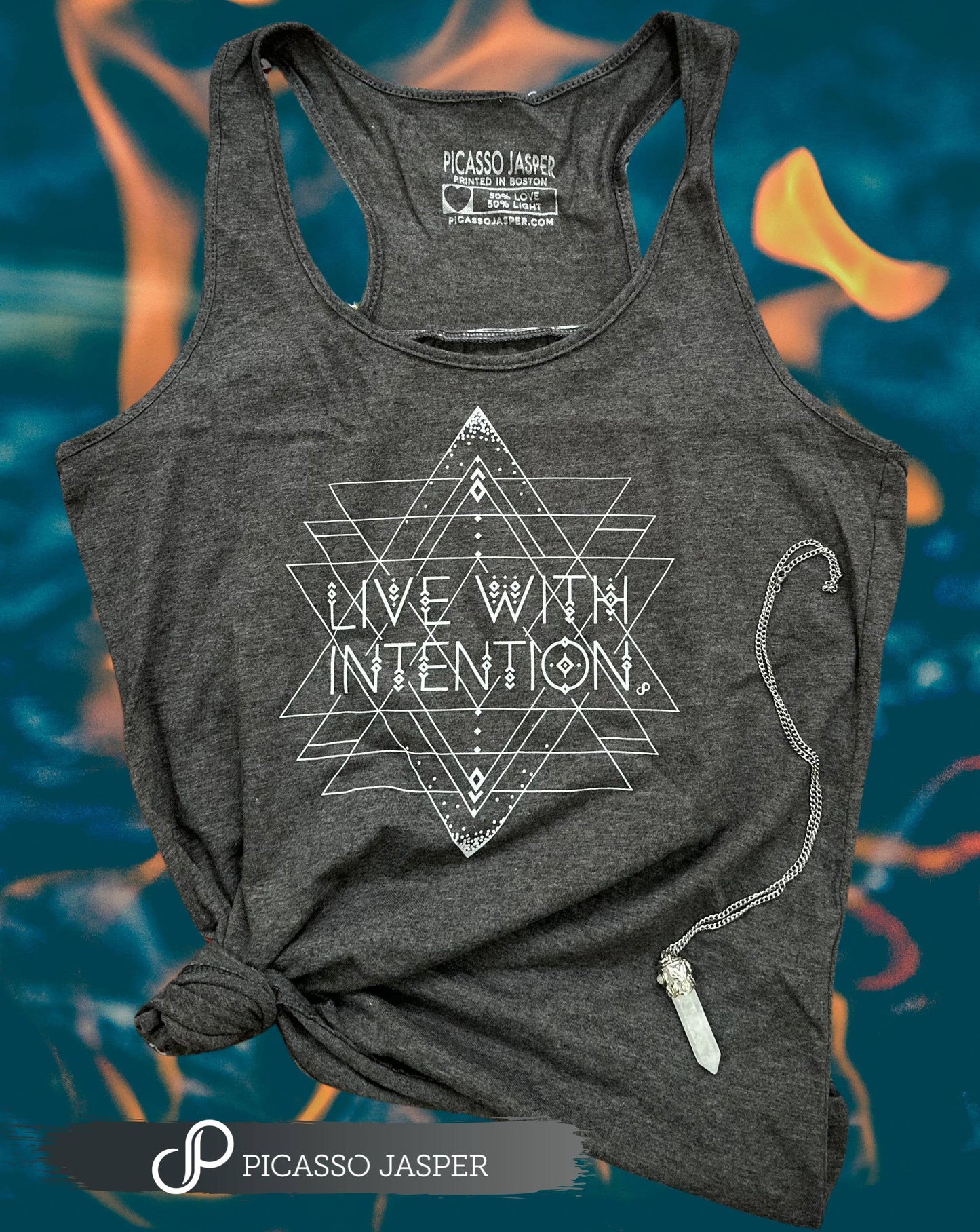 Live with Intention, Gathered Racerback Tank, S-4XL: Med