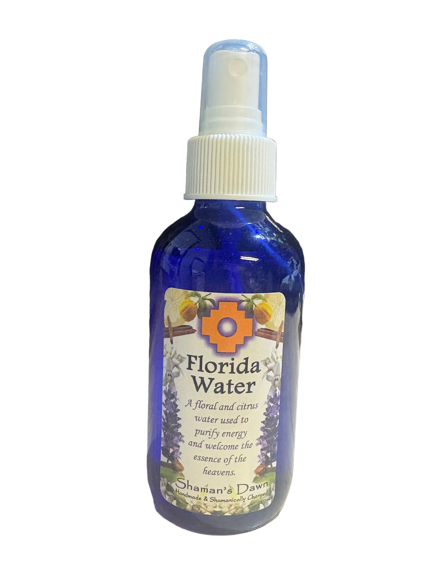 Florida Water Spray Glass Bottle 5oz