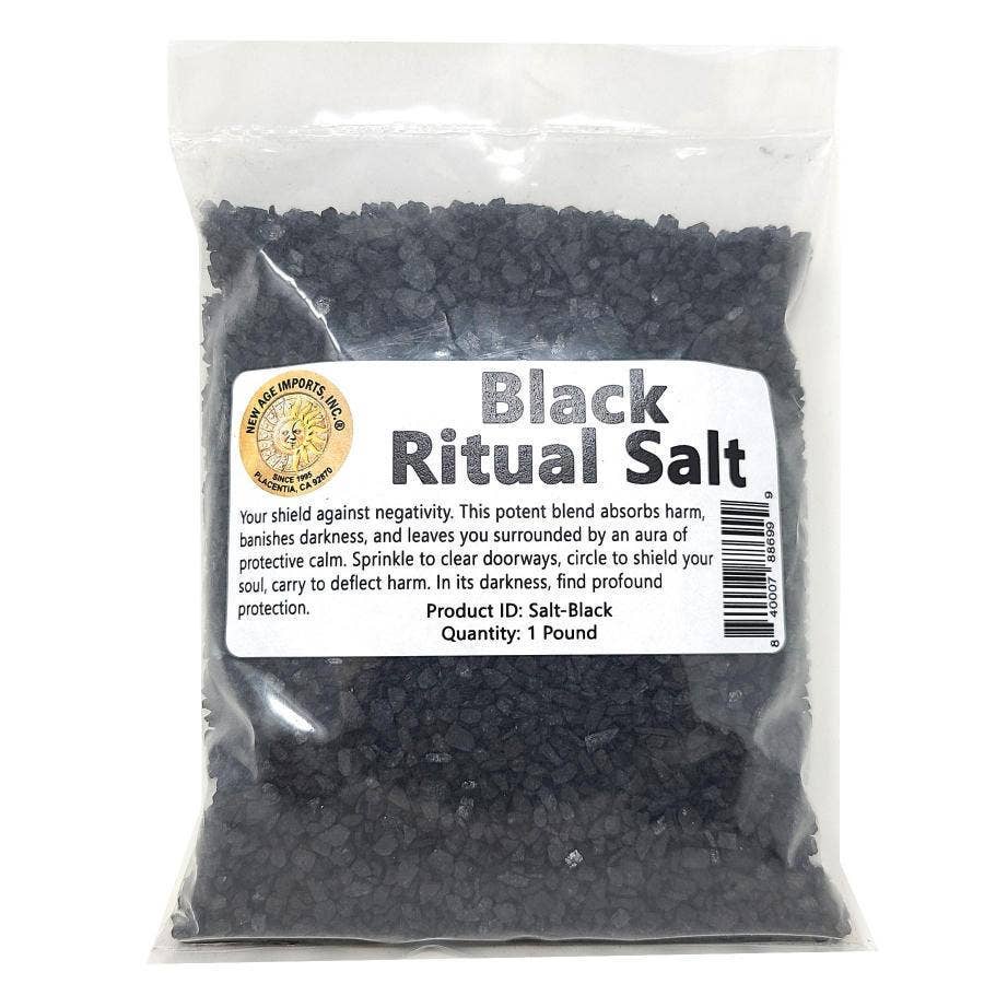 Black Ritual Salt 1 lb Packaged (2mm-3mm Salt Size)