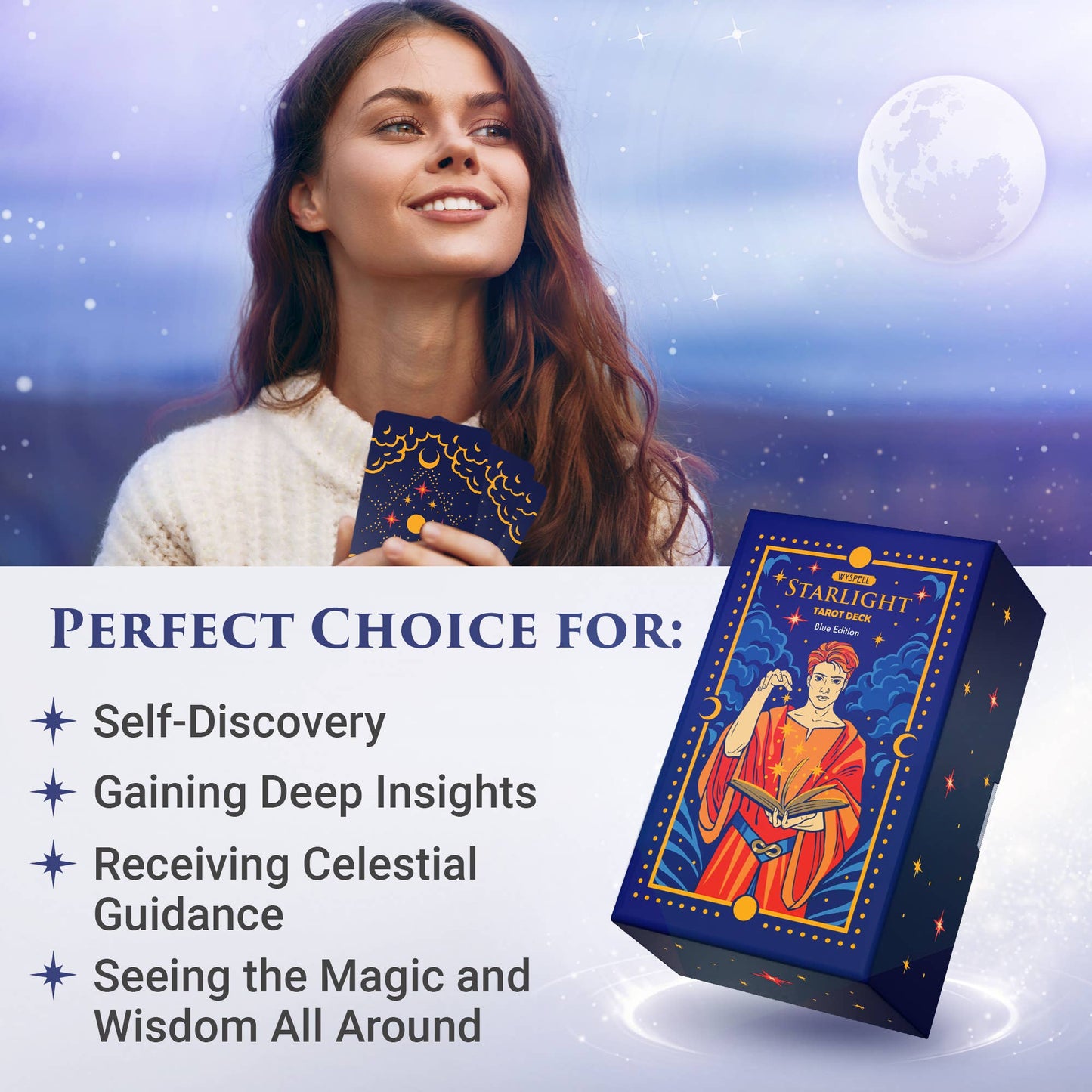 Starlight Tarot Cards - Blue Edition by Wysell