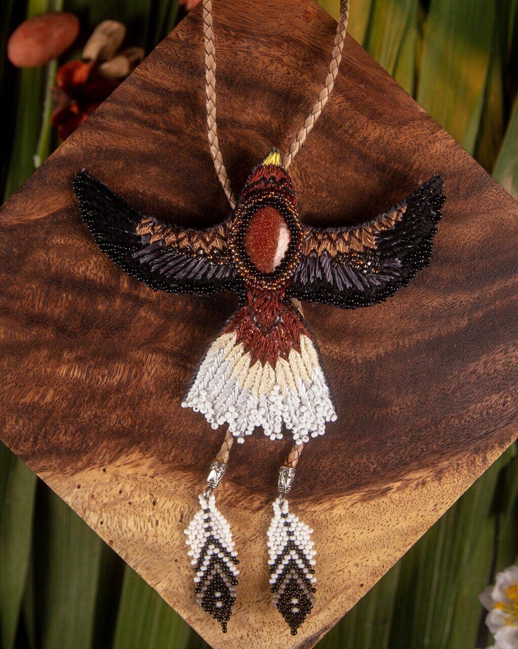 Phoenix - Bird-Inspired Beaded Bolo Tie